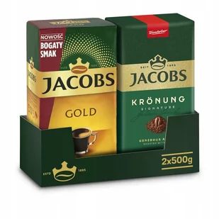 Zestaw kawa mielona Jacobs Gold i Jacobs Kronung 2x 500g ( 1 kg ) - Kawa - miniaturka - grafika 1