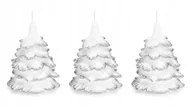 Świece - 3x świeczki świąteczne choinka 10cm końców srebrna - miniaturka - grafika 1