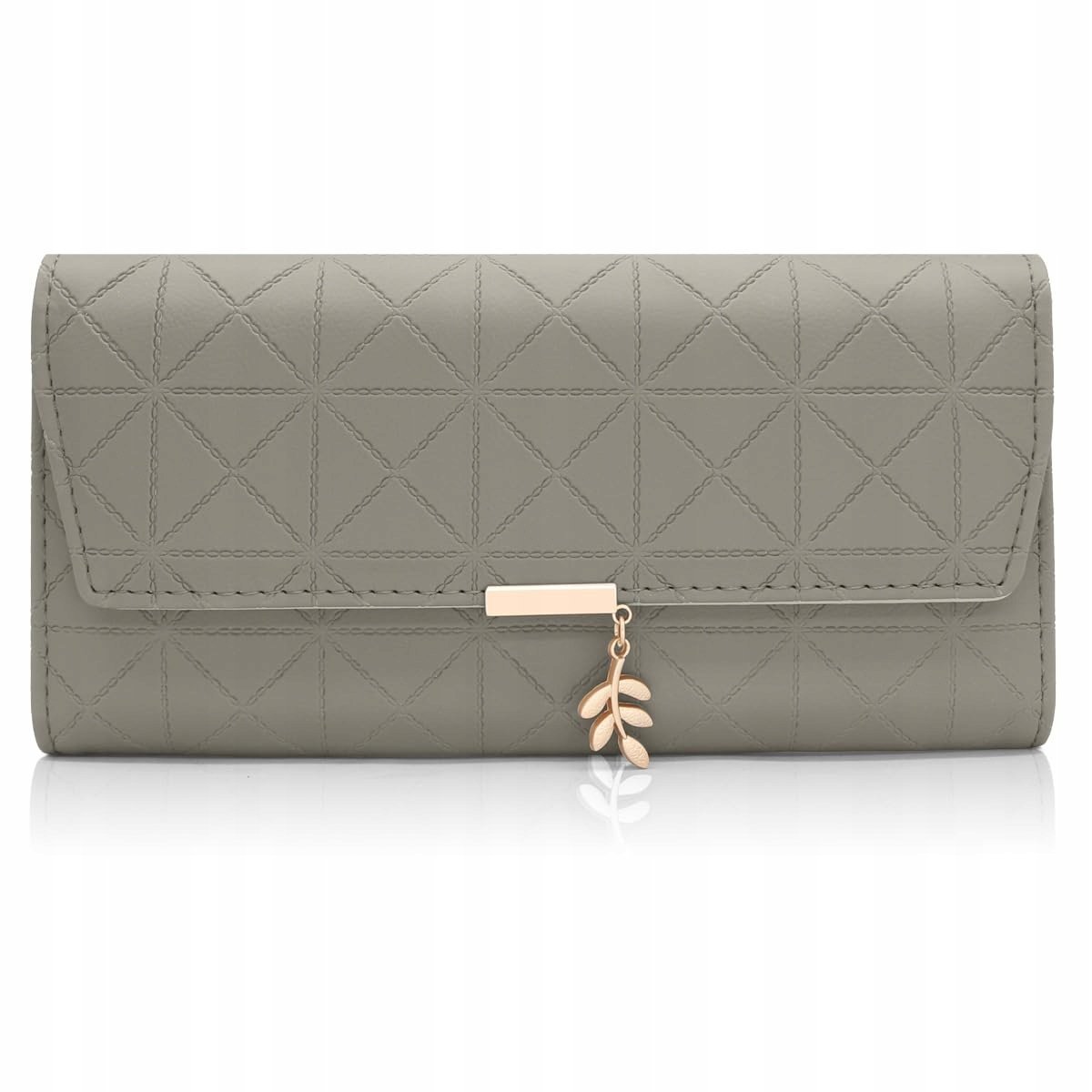 Duży Portfel Damski Skórzany z 9 Przegródkami na Karty