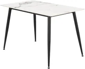 Stoły - Stół prostokątny Halmar Emilio 120 Biały marmur / Czarny - miniaturka - grafika 1