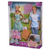 Lalki dla dziewczynek - Lumarko Lalka Steffi I Kevin Na Pikniku Z Pieskiem Zestaw! - miniaturka - grafika 1