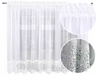 Firany - Firana Gotowa Z Gipiurą 150x300 Gładka Do Kuchni - miniaturka - grafika 1