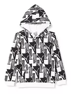 Bluzy dla chłopców - PUMA Bluza chłopięca Power AOP Fl B bluza z kapturem, Puma White, 140 - miniaturka - grafika 1