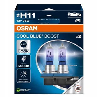 Żarówki H11 Osram Cool Blue Boost Xenon Look 5500k - Żarówki samochodowe - miniaturka - grafika 1