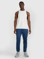 Spodnie sportowe męskie - 4F Spodnie treningowe szybkoschnące męskie - granatowe L - miniaturka - grafika 1