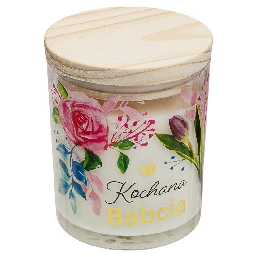 Świeca zapachowa, Dzień Babci i Dziadka, Kochana Babcia, Peonia, 280g