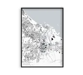 Obrazy i zdjęcia - Mapa Gdańska, Plakat Gdańsk, Mapy miast - miniaturka - grafika 1