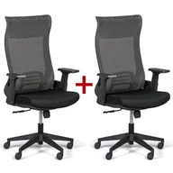 Fotele i krzesła biurowe - Krzesło biurowe HARPER 1+1 GRATIS, szare - miniaturka - grafika 1