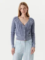 Swetry damskie - Guess Kardigan W5YR15 Z3OU0 Niebieski Regular Fit - miniaturka - grafika 1