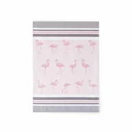 Ściereczki, gąbki, czyściki - Ścierka kuchenna 50x70 Flamingi róż bawełna egips - miniaturka - grafika 1