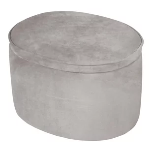 Jasnoszary aksamitny puf dziecięcy Lil Sofa – Roba - Fotele i pufy dla dzieci - miniaturka - grafika 1
