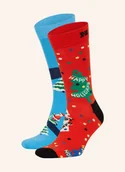 Skarpetki damskie - Happy Socks Skarpety Happy Holiday, 2 Pary, Z Pudełkiem Prezentowym blau - miniaturka - grafika 1