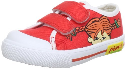 Pippi Langstrumpf Tjolahopp dziewczęce buty halowe, czerwony - czerwony (Red) - 25 EU