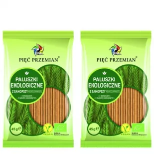 Pięć Przemian Paluszki z samopszy pełnoziarniste Zestaw 2 x 45 g Bio - Paluszki - miniaturka - grafika 1