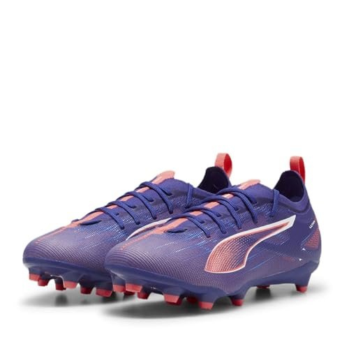 PUMA Unisex Ultra 5 Pro Fg/Ag Jr buty piłkarskie dla dzieci, Lapis Lazuli PUMA biały zachód słońca poświata, 28 EU
