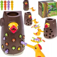Zabawki sensoryczne - MAGNETYCZNA GRA NAKARM PTASZKA MONTESSORI DZIĘCIOŁ - miniaturka - grafika 1
