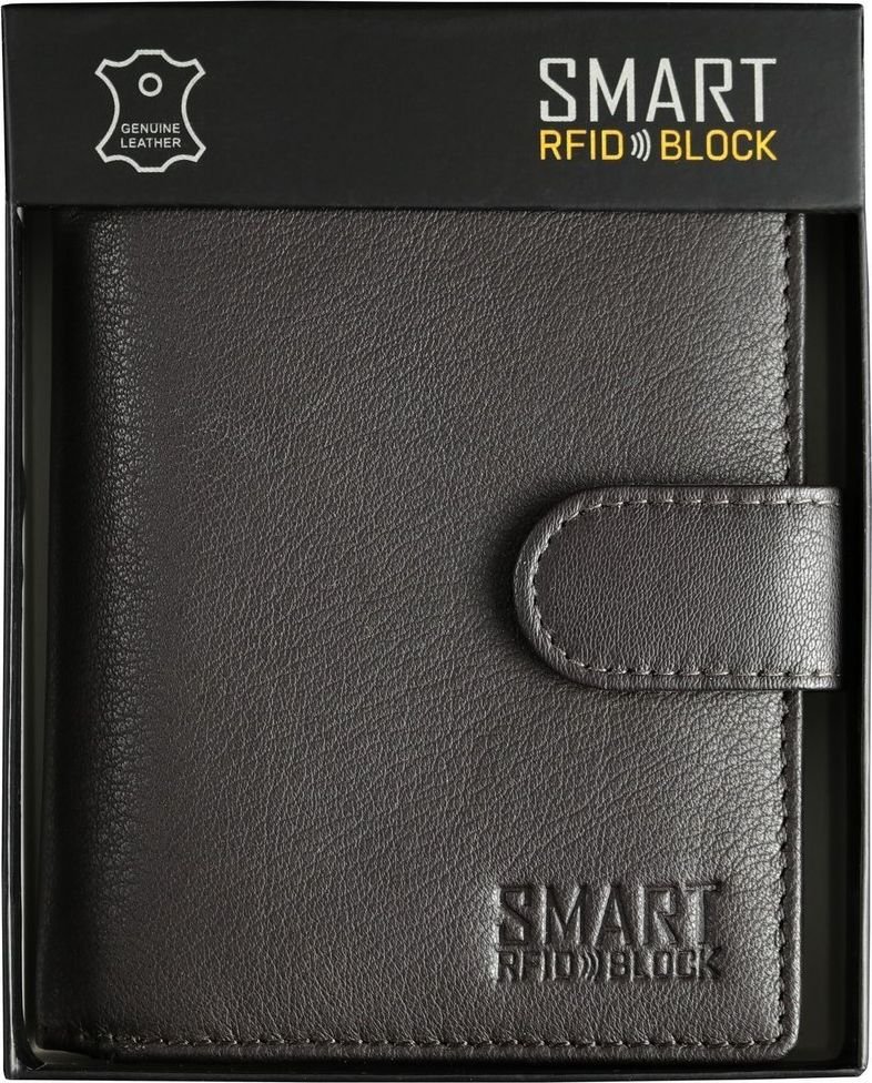 KORUMA Portfel męski skórzany z ochroną RFID BLOCK SM-906GBR Uniwersalny