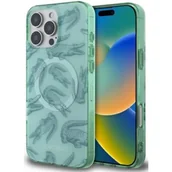 Etui i futerały do telefonów - Etui LACOSTE IML Croc MagSafe do Apple iPhone 16 Pro Max Miętowy - miniaturka - grafika 1