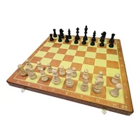 Gry planszowe - Profesjonalne szachy turniejowe składane nr 6 bhb czarne - miniaturka - grafika 1