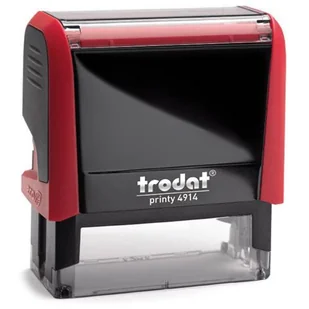 Pieczątka automat TRODAT 4914 czerwona - poduszka czarna 64x26mm /TRE-4914CEWCA/ - Pieczątki - miniaturka - grafika 1