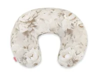 Poduszki do karmienia - Poduszka rogal do karmienia fasolka rozbieralna- Peonies beige - miniaturka - grafika 1