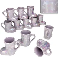 Kubki - 12x kubek ceramiczny z motywem świątecznym w kolorze fioletowym i grzanym winem o pojemności 200 ml - miniaturka - grafika 1