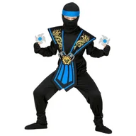 Stroje karnawałowe - Strój niebieskiego ninja z akcesoriami - rozmiar 128 - miniaturka - grafika 1