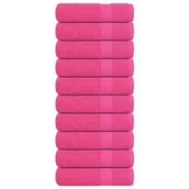 Ręczniki - vidaXL Ręczniki kąpielowe, 10 szt, różowe, 100x150 cm, bawełna 100% - miniaturka - grafika 1