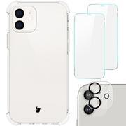 Etui i futerały do telefonów - Bizon Etui + 2x szkło + obiektyw Case Clear iPhone 12 przezroczyste BCCIP12CL - miniaturka - grafika 1