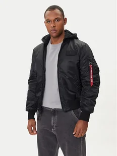 Alpha Industries Kurtka bomber MA-1 Zip Hood Back Print 128113 Czarny Regular Fit - Kurtki męskie - miniaturka - grafika 1