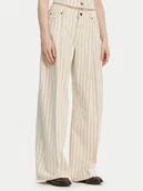 Spodnie damskie - Guess Jeans Jeansy W6GA2U D7961 Écru Wide Leg - miniaturka - grafika 1