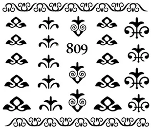 Naklejki Wodne Jesienne Liście Listki Czarne 1018 - Ozdoby do paznokci - miniaturka - grafika 2