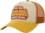 Czapki i chusty sportowe męskie - Czapka Trucker Since 1865 Brickstone by Stetson, beżowy-rdzawy, One Size Small - miniaturka - grafika 1