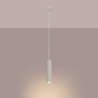 Lampy sufitowe - Lampa wisząca GLOOW 1 beżowy LED 3000K - 8x8x118cm Sollux - miniaturka - grafika 1
