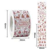 Pasmanteria - Naklejki Ozdobne Merry Christmas 3X8 Cm 5 Szt. - miniaturka - grafika 1