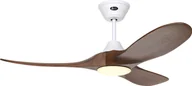 Wentylatory sufitowe - Energooszczędny wentylator sufitowy z oświetleniem LED i pilotem Eco Genuino-L Biały / Orzech 122 cm - miniaturka - grafika 1