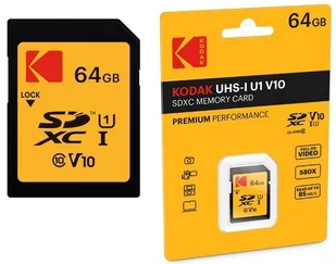 Kodak SDXC 64GB Class 10 U1 (EKMSD64GXC10K) - Akcesoria fotograficzne - miniaturka - grafika 1