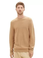 Swetry męskie - TOM TAILOR sweter męski, 32722 - Beach Sand Melange, M - miniaturka - grafika 1