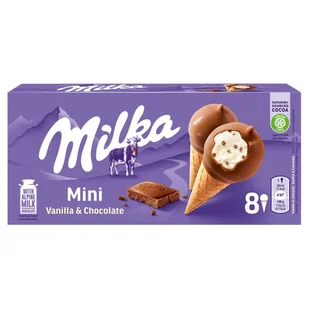 Milka - Lody o smaku orzechów laskowych z kawałkami czekolady - Lody i desery lodowe - miniaturka - grafika 1