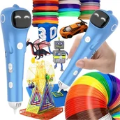 Długopisy - Długopis 3D Drukarka Bezprzewodowy Dla Dzieci + 105m Wkłady + Szablon Mata - miniaturka - grafika 1