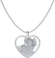 Biżuteria religijna - Srebrny Naszyjnik Anioł Stróż GRAWER - miniaturka - grafika 1