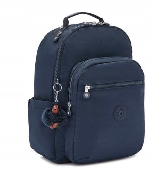Kipling Granatowy Plecak Do Szkoły Z Brelokiem Mieszczący A4 J_a