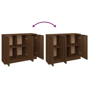 Lumarko Szafka, brązowy dąb, 90,5x30x70 cm, materiał drewnopochodny - Szafki do salonu - miniaturka - grafika 9