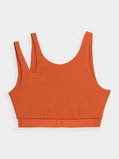 Koszulki sportowe damskie - 4F Top sportowy w kolorze pomarańczowym - grafika 1