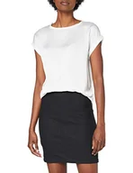 Koszulki i topy damskie - Vila Damski multilette S/S satynowy top/Su-Noos T-Shirt, Snow White, 34 - miniaturka - grafika 1
