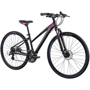 Indiana X-Cross 2.0 28 cali Damski Czarno-różowy 2023 - Rowery - miniaturka - grafika 1