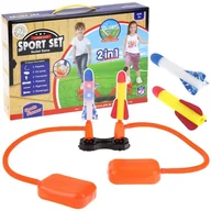 Zabawki i gry sportowe - Urwiskowo, Podwójna Wyrzutnia Rakiet Piankowych Z Pompką - miniaturka - grafika 1