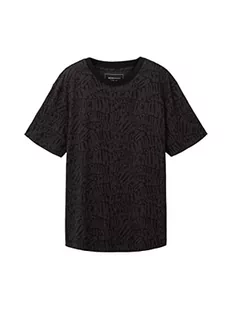 TOM TAILOR Denim Koszulka męska 1036899, 32045 - niebieski nadruk Bubble Wording Print, L, 32045 - Black Bubble Wording Print, L - Koszulki męskie - miniaturka - grafika 1