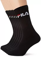 Skarpetki damskie - Fila męskie bawełniane skarpety sportowe, skarpety męskie, wygodne, miękkie w dotyku (zestaw 6 sztuk), czarny, 43/46 EU - miniaturka - grafika 1