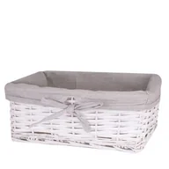 Kosze wiklinowe - Koszyk wiklinowy biały 25 x 35 x 15 cm - miniaturka - grafika 1